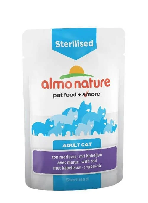 Almo Nature Chat Sterilised Morue 30 X 70 G