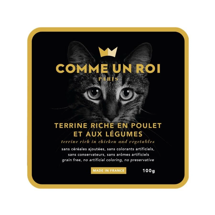 Comme Un Roi Chat Poulet Légumes 16 X 100 G