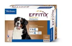 Effitix Spot On Très Grand Chien 40 - 60 Kg 4 Pipettes