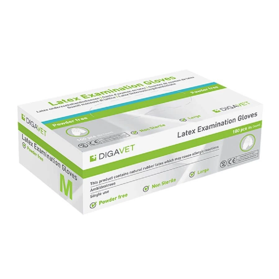 Materiel Digavet Gant D'examen Latex Non Poudré M X100