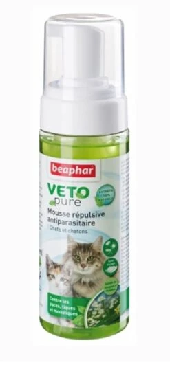 Beaphar VETOpure Mousse Répulsive Antiparasitaire Pour Chat 150 Ml