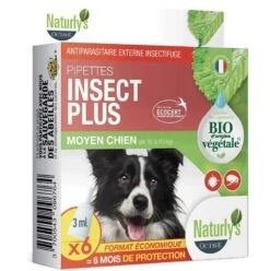 Naturlys Pipettes Insect Plus Bio Moyen Chien X6