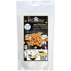 PetCooking Préparation Mini-Friandises Biscuits Carotte-Curcuma Pour Chat 150 G