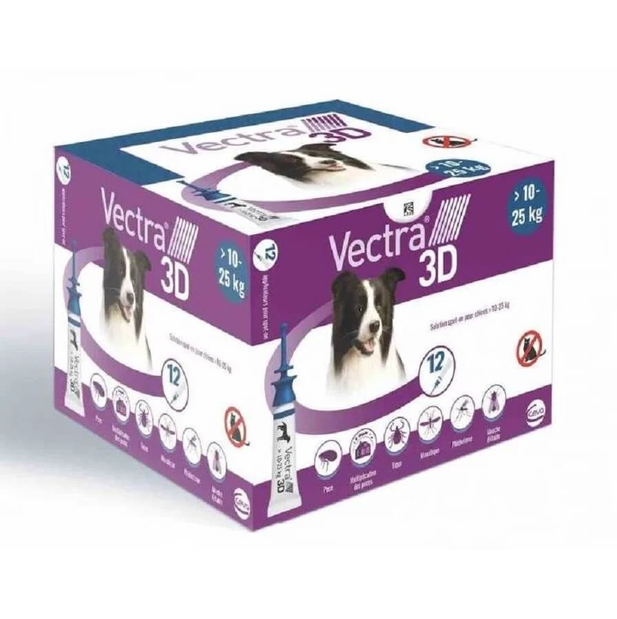 Vectra 3D Chien 10 Ă 25 Kg 12 Pipettes