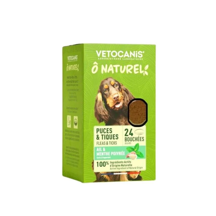 Vétocanis O Naturel Bouchées Puces & Tiques Chien X24